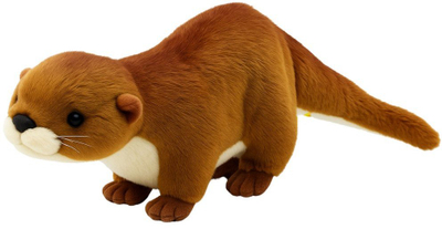 Lodër pelushi vidër Plush, 50cm, kafe me bark të bardhë