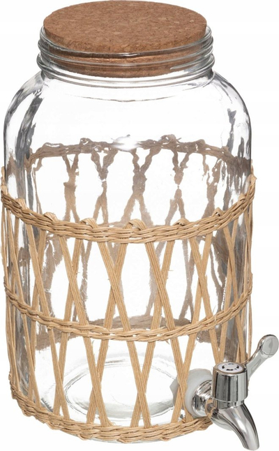 Kavanoz për pije Secret de Gourmet, 3.3L, me rubinet, transparent
