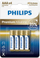 Bateri alkaline Philips Premium Alkaline AAA, set 4 copë
