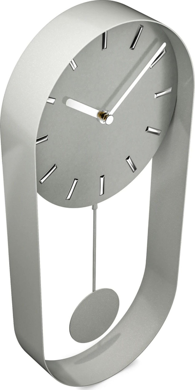 Orë muri Mebus 12912, quartz, me pendul, gri