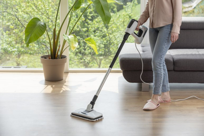 Pastrues me avull Gorenje SC1506W për dysheme dhe pllaka, i bardhë