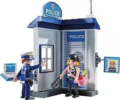 Set lojrash Playmobil Police 71733 Starter Pack, dhomë policie, me figura, shumngjyrësh