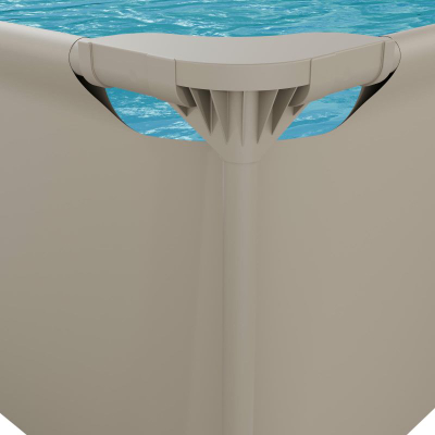 Pishinë me kornizë VirtuFit Rectangular Pool, 300 x 210 x 66 cm, me pompë filtri, bezhë