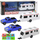 Set lodrash makine metal me rimorkio kampingu, me kartela edukative, blu