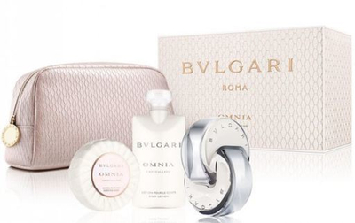 Set për kujdesin e trupit Bvlgari Omnia Crystalline - EDT 65 ml + Losion Trupi 75 ml + Sapun75 ml + çantë kozmetike