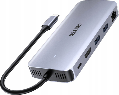 HUB USB C Unitek D1120A01, 6 në 1, 10 Gbps, kasë SSD M.2, gri