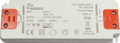 Driver LED Inter-Tech LED12-50, 50W, 4.16A, gri