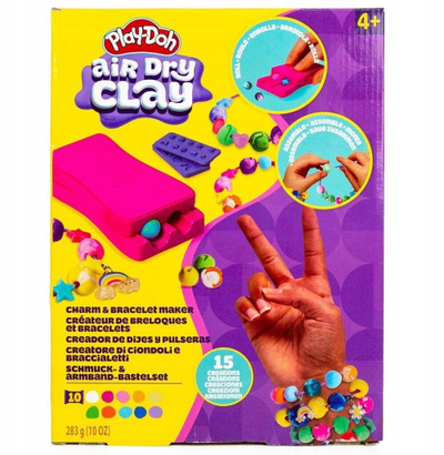 Set kreativ Play-Doh Charm & Jewelry Maker, 10 ngjyra, mosha 3-5 vjeç