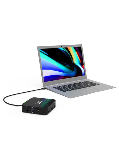 Stacion docking Port Designs, USB-C, 2x4K DisplayPort, 85W, i zi