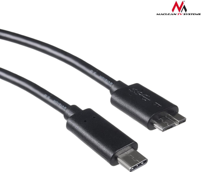 Kabllo Maclean Micro USB 3.0 me USB C, 1m, SuperSpeed, e zezë