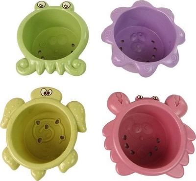 Set lodrash banje LeanToys Bath Set Ship, ujëvarë uji, kafshë detare, shumëngjyrësh
