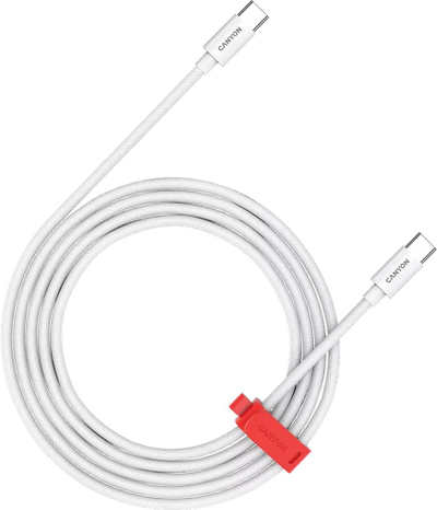 Kabllo Canyon CND-CC100AB12W USB C në USB C, 100W, 1.2m, e bardhë