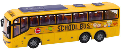 Lodër makinë RC School Bus, 1:30, me komandë nga larg me drita, e verdhë