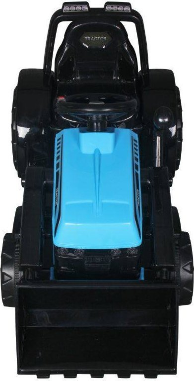 Traktor me bateri Leantoys ZP1001B, ride on për kalamaj, me kovë dhe borinë, blu e zezë