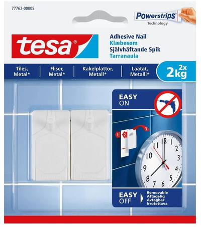 Gozhdë ngjitëse Tesa Adhesive Nail, mban deri 2 kg, për pllaka dhe hekur