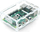Kuti Raspberry Pi 4 Model B, me mbajtëse kamere, transparente
