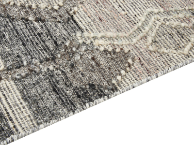 Tapet Beliani ARATASHEN, kilim leshi me pambuk, 80x150 cm, gri