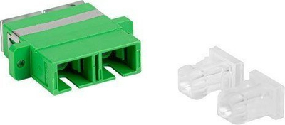 Adapter optik fibër Lanberg SM SC APC, dupleks, me kapak transparent, set 20 copë