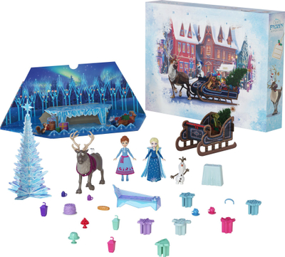 Kalendar Adventi me lodra surprizë Disney Frozen, 24 ditë, me kukulla Anna edhe Elsa