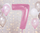 Balon numër 7 foli, 92 cm, rozë e çelët