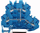 Bllok terminal Wago 2002-2209, 2 nivele, 2.5mm², blu