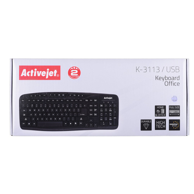 Tastierë Activejet K-3113, USB, e zezë