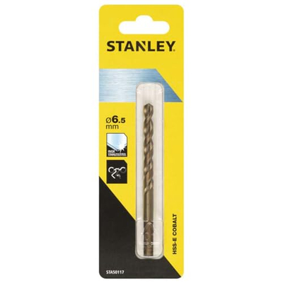 Frezuese metali STANLEY STA50117, HSS-E kobalt, 6.5mm, ngjyrë bronxi