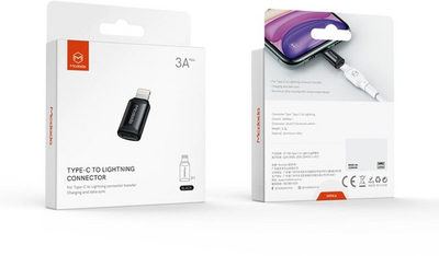 Përshtatës Mcdodo USB-C - Lightning, ngjyrë e zezë