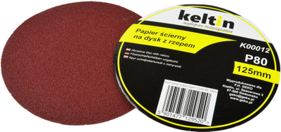 Disk lëmimi Keltin Aluminium Oxide, 125mm, P60, me Velcro