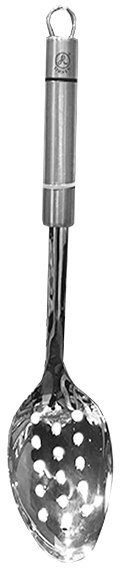 Lugë shpuese Maestro MR-1731O, çelik inox, dorezë silikoni, argjendta