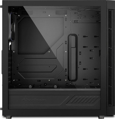 Kasë për kompjuter Sharkoon TG6, RGB, ATX, e zezë
