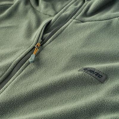 Bluzë me zinxhir Hi-Tec Sauli M, fleece, për burra, jeshile