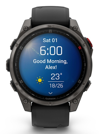 Ora inteligjente Garmin Fenix 8 Pro AMOLED 47mm, GPS, rrip silikoni i zi