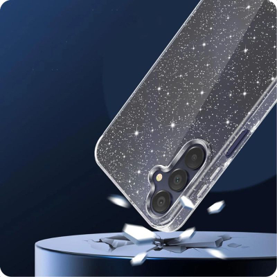 Mbulesë telefoni Tech-Protect FlexAir Glitter për Samsung S25, TPU, e tejdukshme me shkëlqim