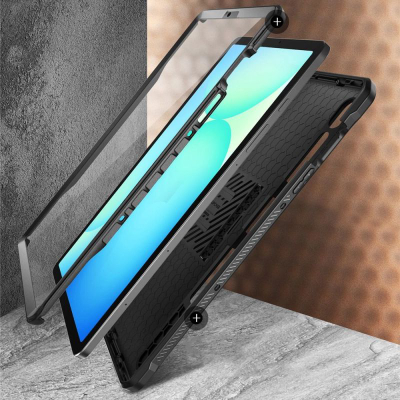 Капак за таблет SUPCASE UB Pro за Galaxy Tab S10 FE 10.9", со заштита за екран, со потпирач, црн