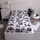 Çarçaf me lastik Jerry Fabrics Wino 0264, pambuk 100%, 90x200 cm, i bardhë me printe