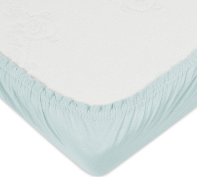 Çarçaf krevati Matex MUSLIN 33, 90 x 200 cm, pambuk muslin 100%, me gomë, jeshil i çelët