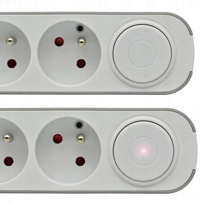 Zgjatues elektrik Plastrol, 5 priza Schuko, me ndërprerës, USB-A dhe USB-C, 1.5 m
