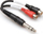 Kabllo audio Hosa Stereo Breakout, 1/4\" TRS në 2x RCA, 1 kanal i kuq 1 kanal i zi