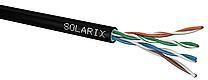Мрежен кабел Solarix CAT5e UTP, за надворешна употреба, 305m, црн