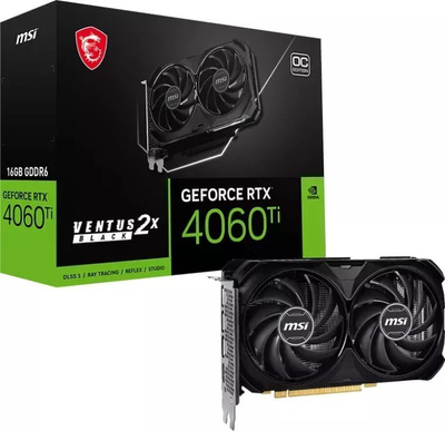 Графички пакет MSI RTX 4060 Ti VENTUS 2X 16GB OC + SSD MSI Spatium M480 Pro 1TB, PCIe 4.0, црна