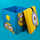 Altoparlant Bluetooth Minions 3 në 1 Sound Cube, me kuti ruajtëse, shumëngjyrësh