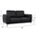 Divan 3 ulëse KENZIE, PU, 190×81×81 cm (HM3121.31), zezë