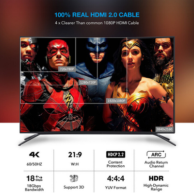 Kabllo optike PremiumCord High Speed ​​me Ether. 4K@60Hz, 15m, M/M, e zezë