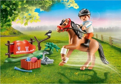 Set figurina lodër PLAYMOBIL Welsh Pony Country 70523, 25 copë, për kalamaj 4-10 vjeç, shumëngjyrësh