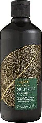 Xhel dushi I love Wellness De-Stress, rozmarinë, eukalipt edhe lemongrass, vegan, 500 ml, për të dyja gjinitë