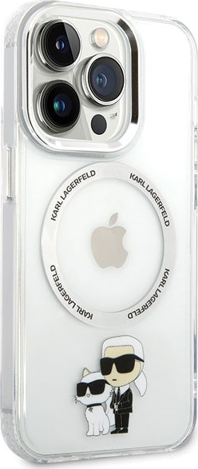 Futrollë Karl Lagerfeld KLHMP13LHNKCIT për iPhone 13 Pro, MagSafe, transparente