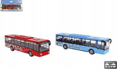 Autobus lodër City Bus, metal, 15cm, me tërheqje, shumngjyrësh