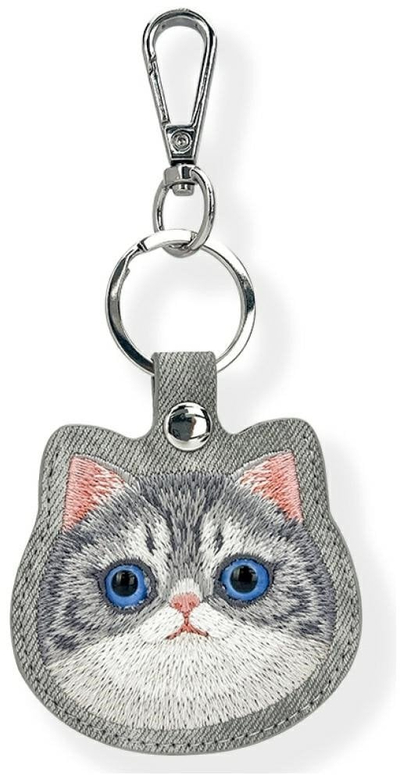 Заштитна футрола Nimmy Locator Case Big Eyed Pet 2.0 Cat, за Apple AirTag, сива