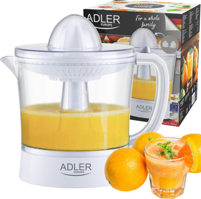 Shtrydhëse për agrume Adler AD 4009, 1L, motor automatik, e bardhë